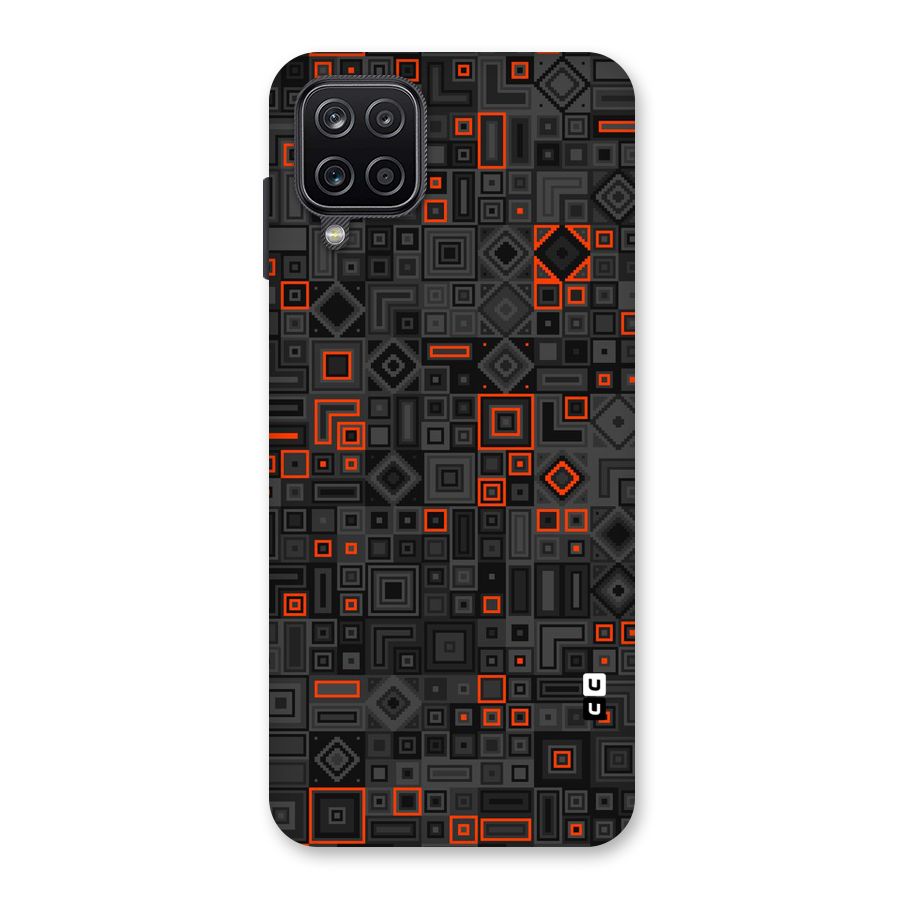 Orange Shapes Abstract Back Case for Galaxy A12