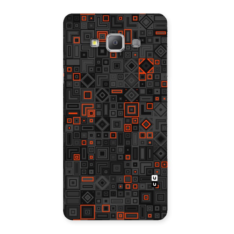 Orange Shapes Abstract Back Case for Galaxy A7
