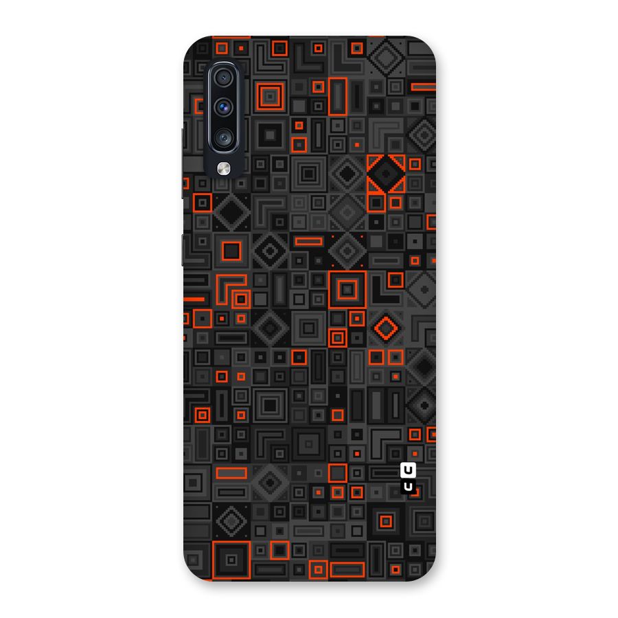 Orange Shapes Abstract Back Case for Galaxy A70