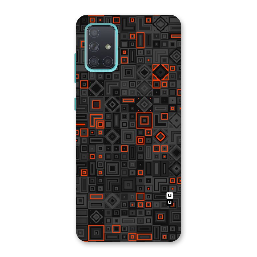 Orange Shapes Abstract Back Case for Galaxy A71