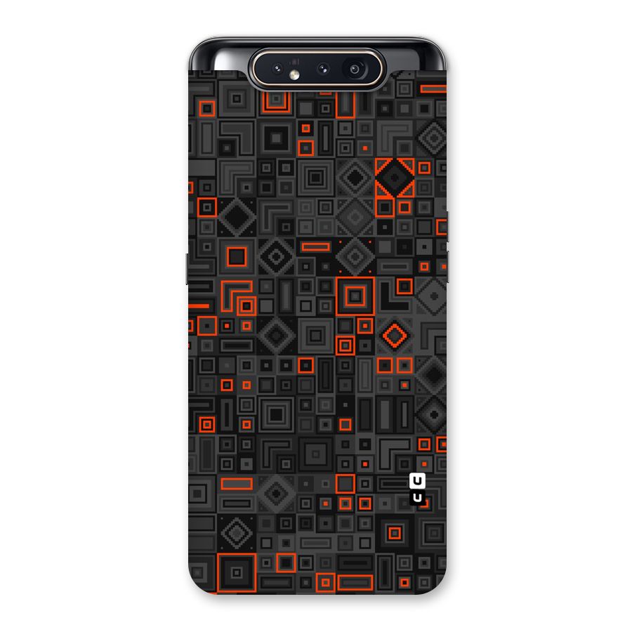 Orange Shapes Abstract Back Case for Galaxy A80
