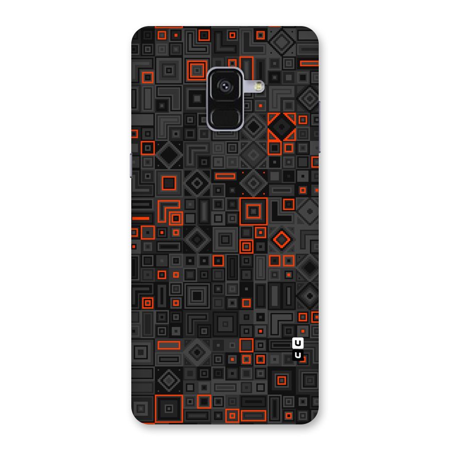 Orange Shapes Abstract Back Case for Galaxy A8 Plus