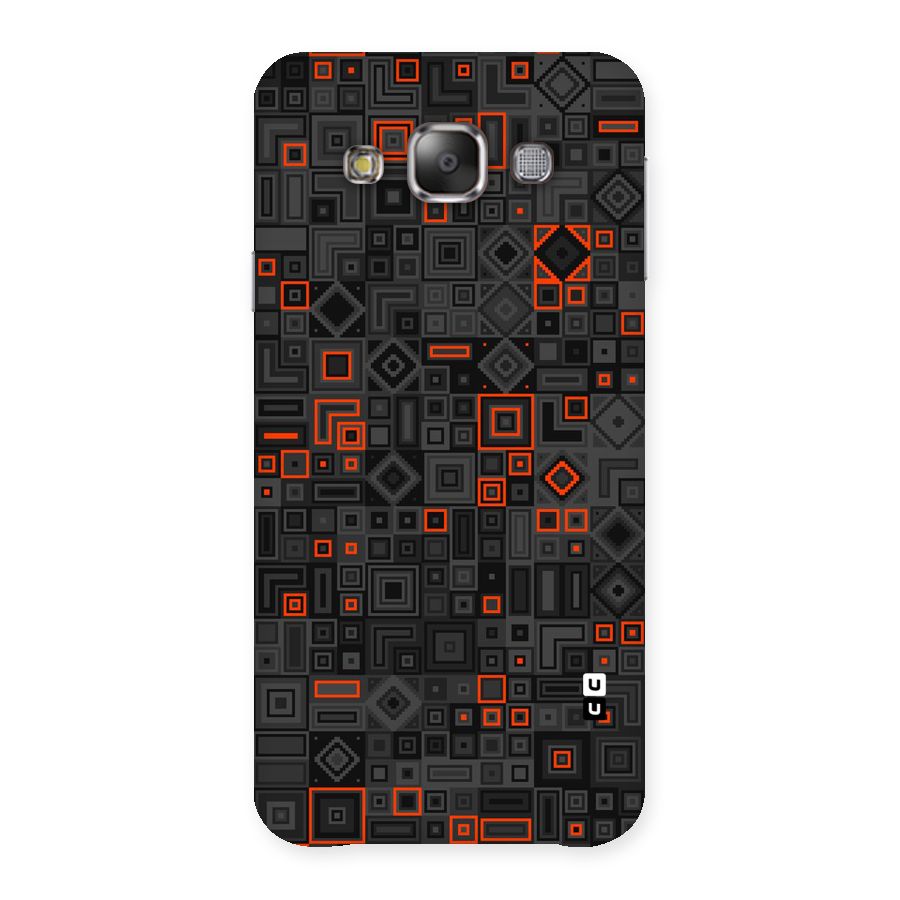 Orange Shapes Abstract Back Case for Galaxy E7