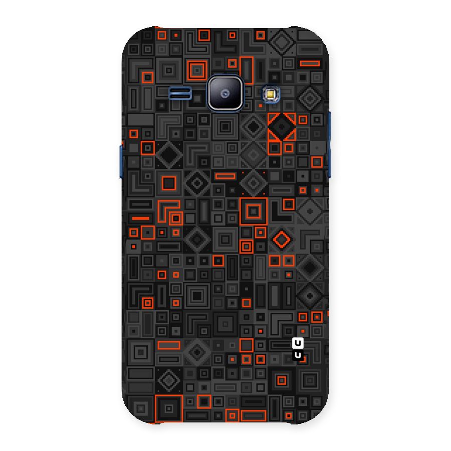 Orange Shapes Abstract Back Case for Galaxy J1