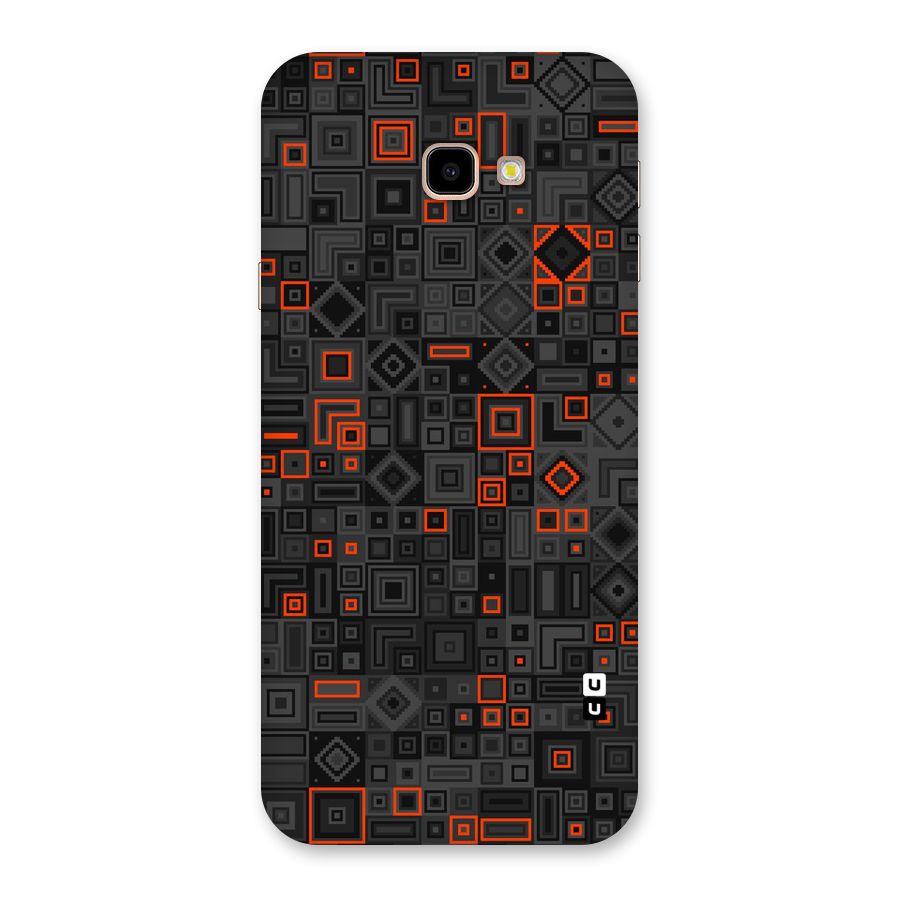Orange Shapes Abstract Back Case for Galaxy J4 Plus