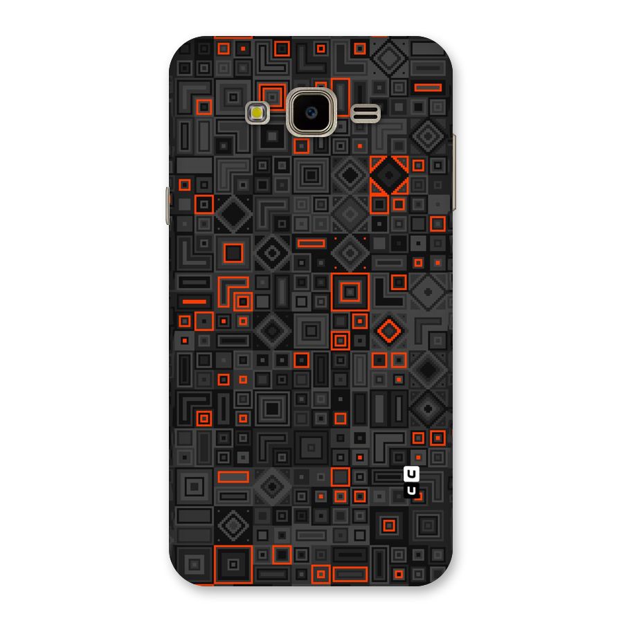 Orange Shapes Abstract Back Case for Galaxy J7 Nxt