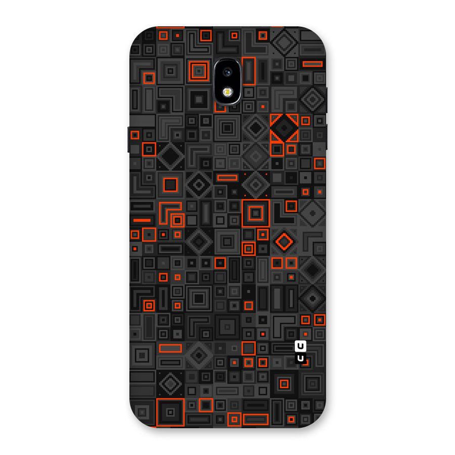 Orange Shapes Abstract Back Case for Galaxy J7 Pro