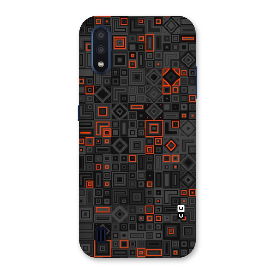 Orange Shapes Abstract Back Case for Galaxy M01