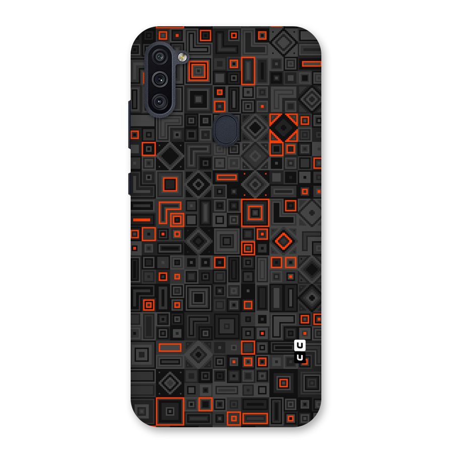 Orange Shapes Abstract Back Case for Galaxy M11