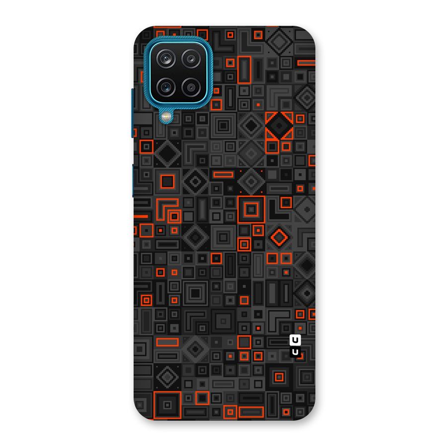 Orange Shapes Abstract Back Case for Galaxy M12