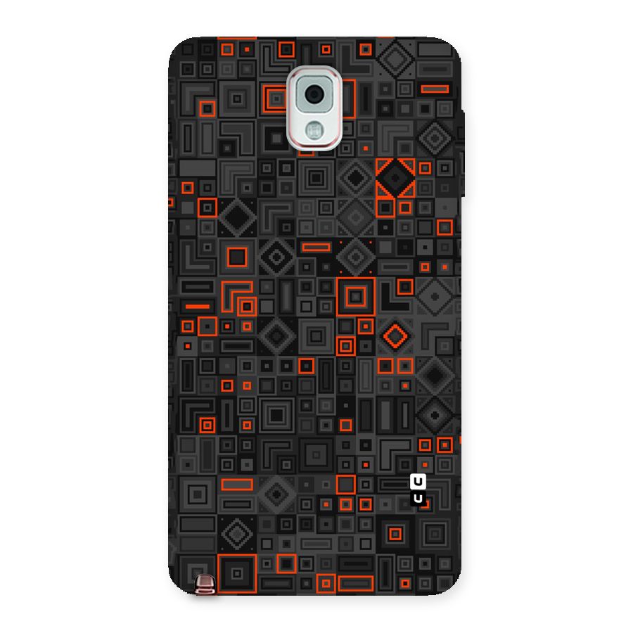 Orange Shapes Abstract Back Case for Galaxy Note 3