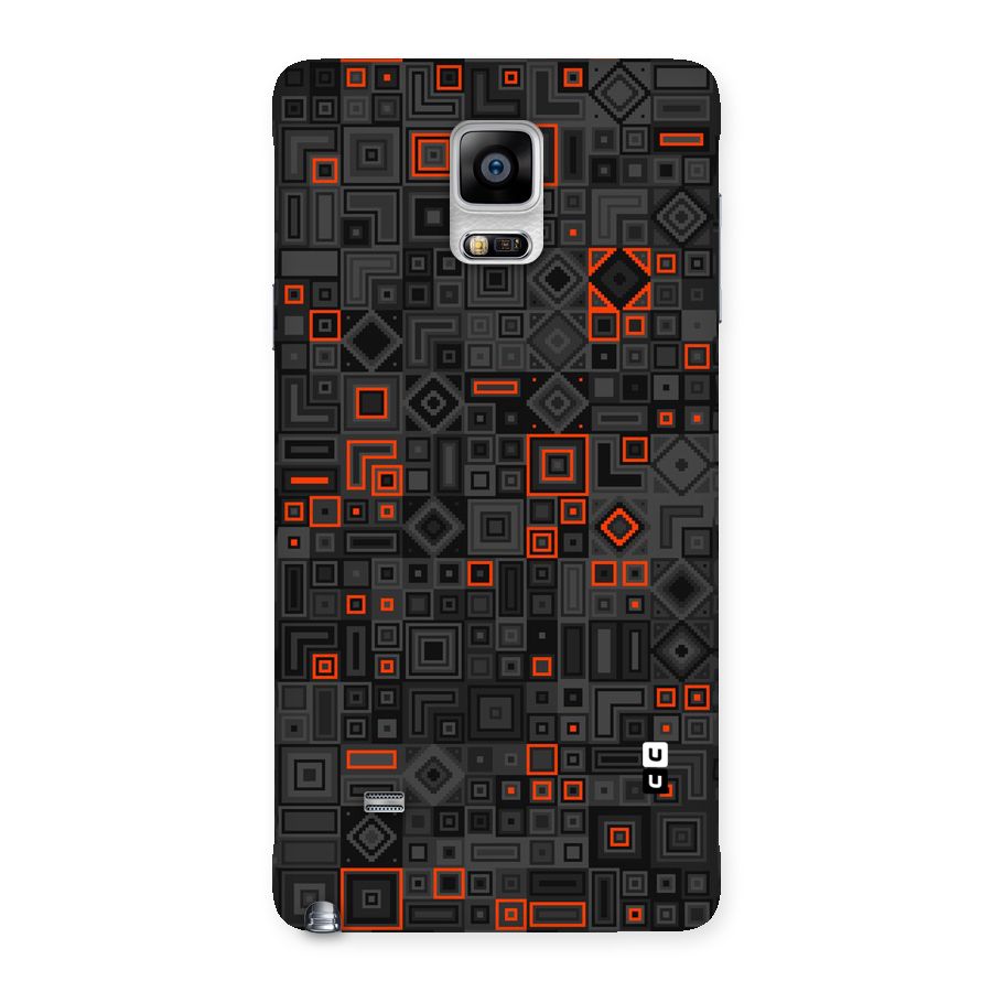 Orange Shapes Abstract Back Case for Galaxy Note 4