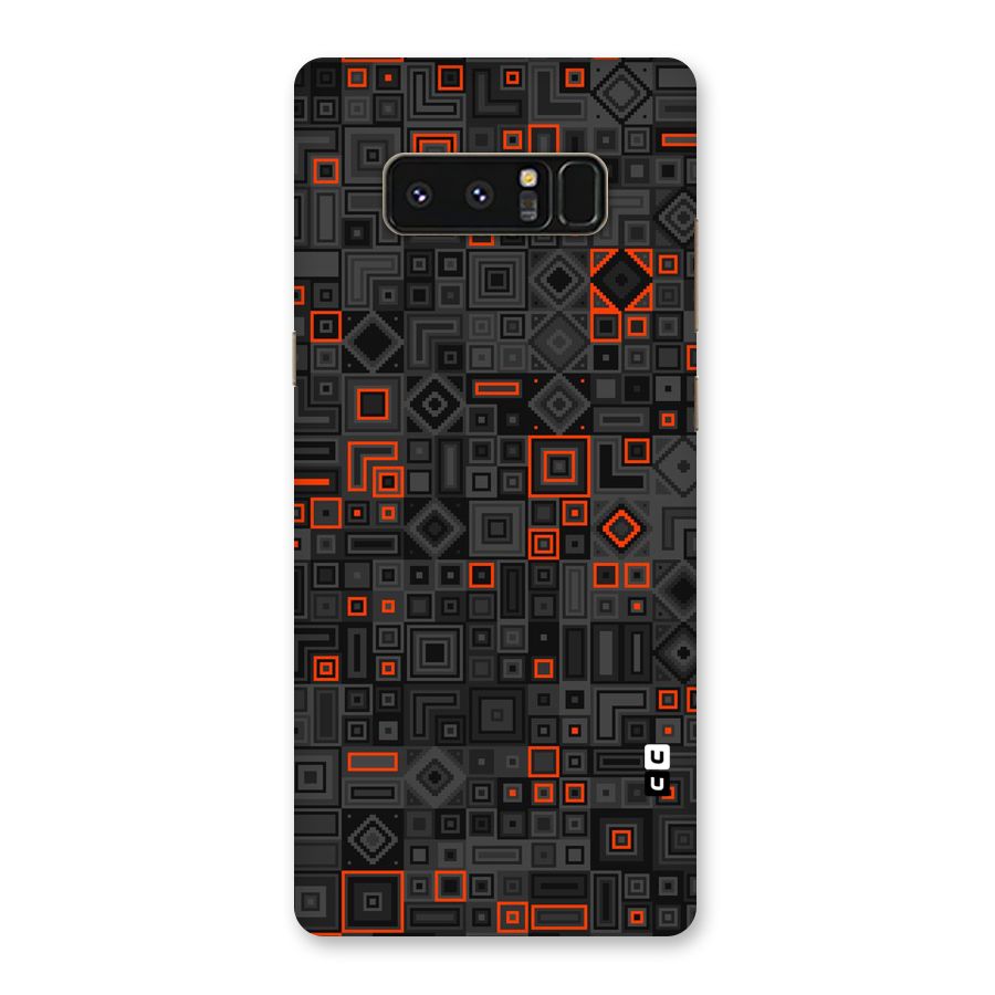 Orange Shapes Abstract Back Case for Galaxy Note 8