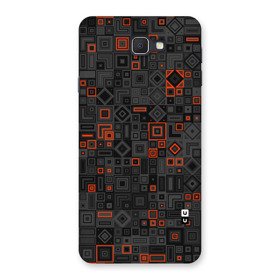Orange Shapes Abstract Back Case for Galaxy On7 2016