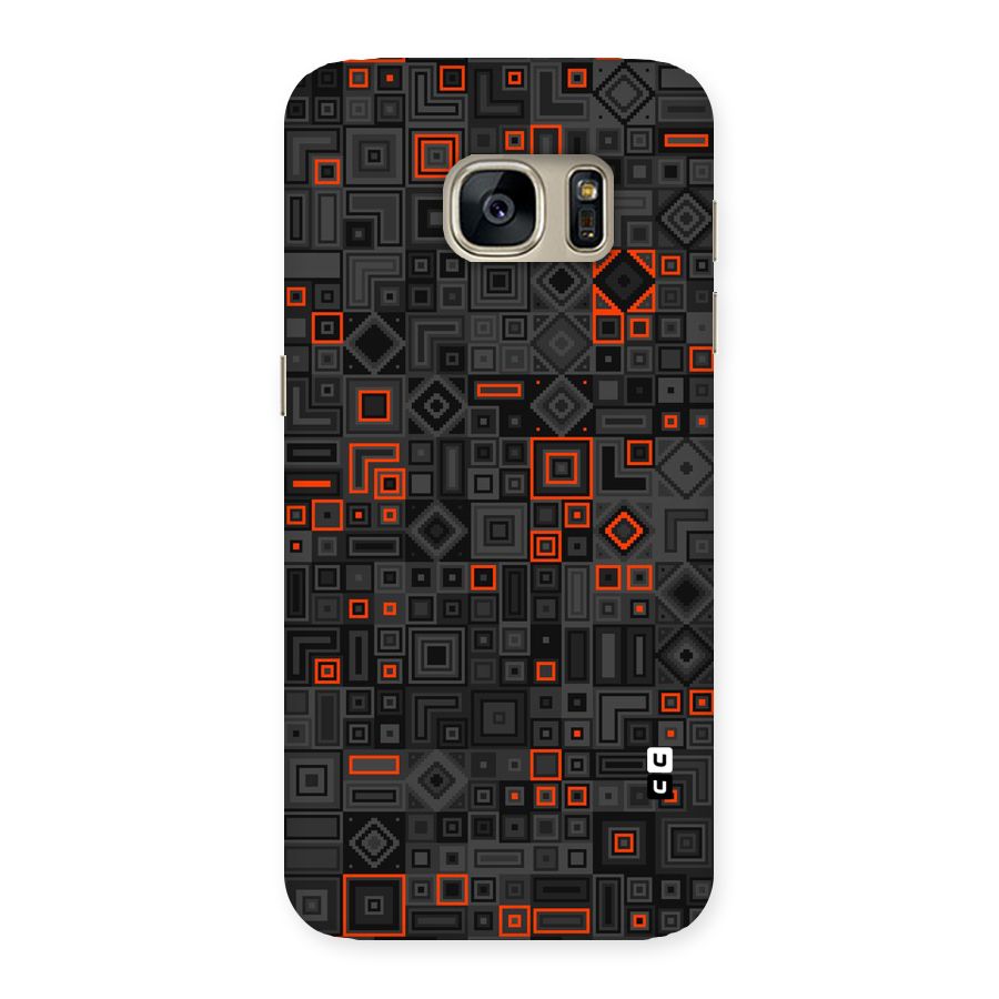 Orange Shapes Abstract Back Case for Galaxy S7