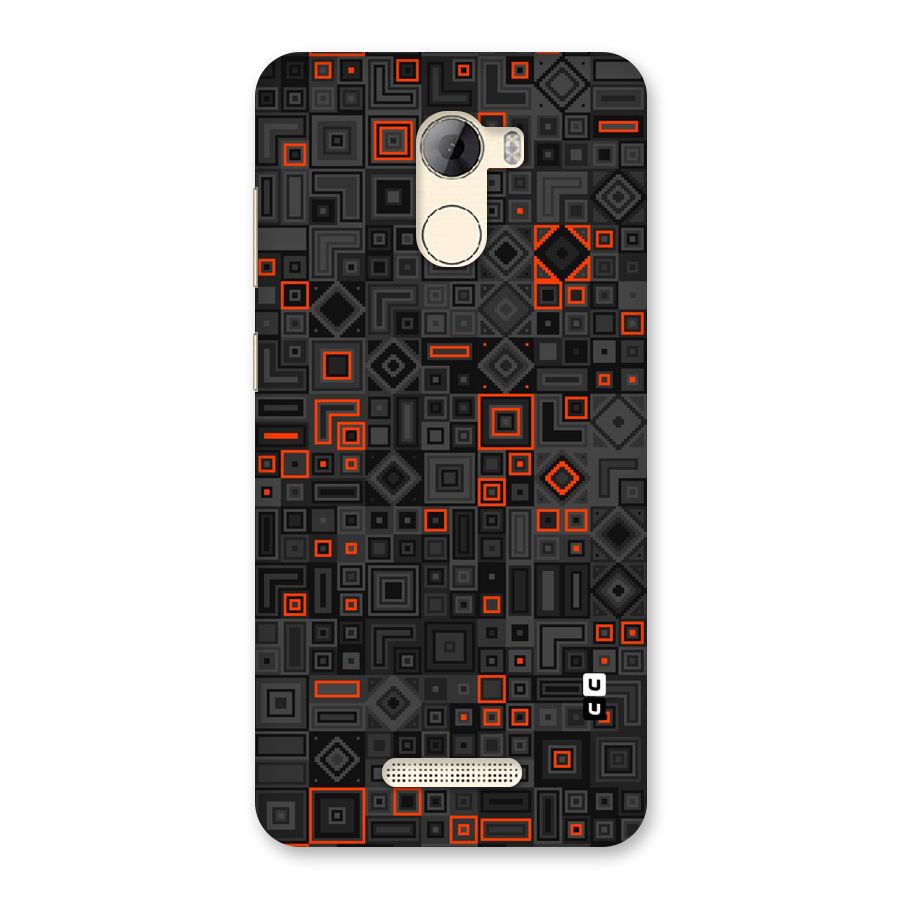 Orange Shapes Abstract Back Case for Gionee A1 LIte
