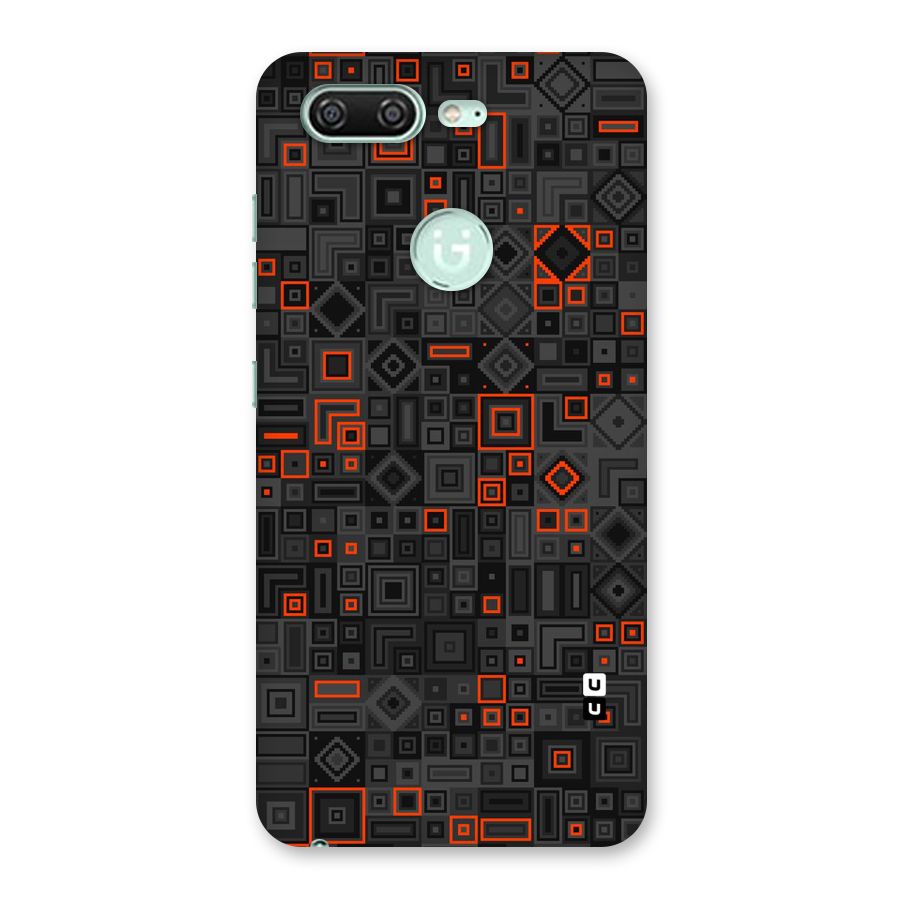 Orange Shapes Abstract Back Case for Gionee S10