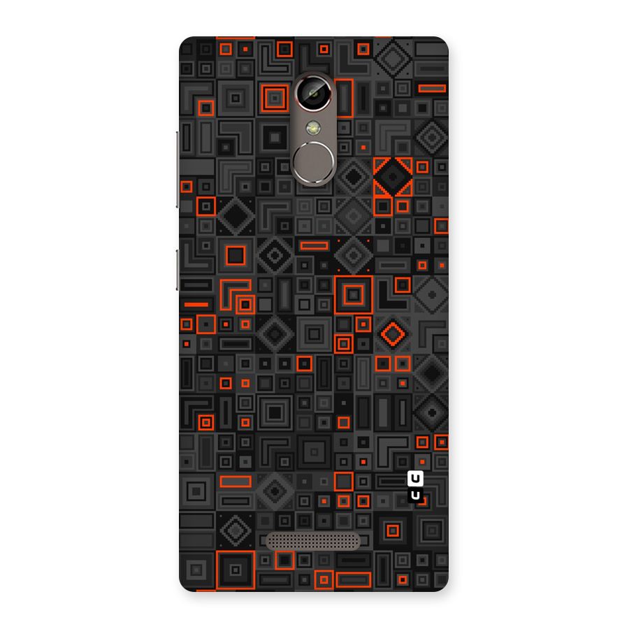 Orange Shapes Abstract Back Case for Gionee S6s