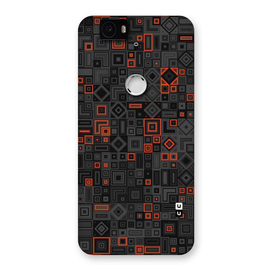 Orange Shapes Abstract Back Case for Google Nexus-6P