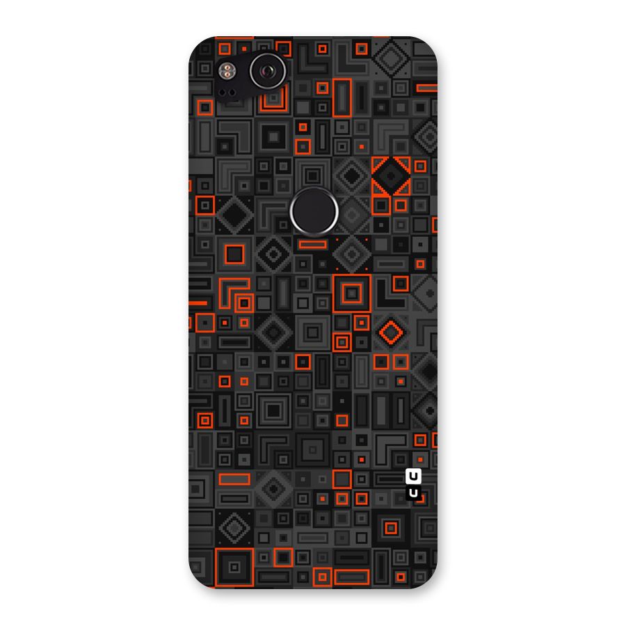 Orange Shapes Abstract Back Case for Google Pixel 2