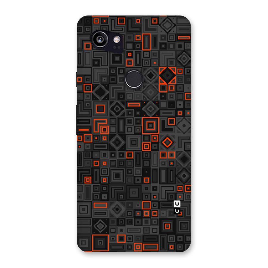 Orange Shapes Abstract Back Case for Google Pixel 2 XL