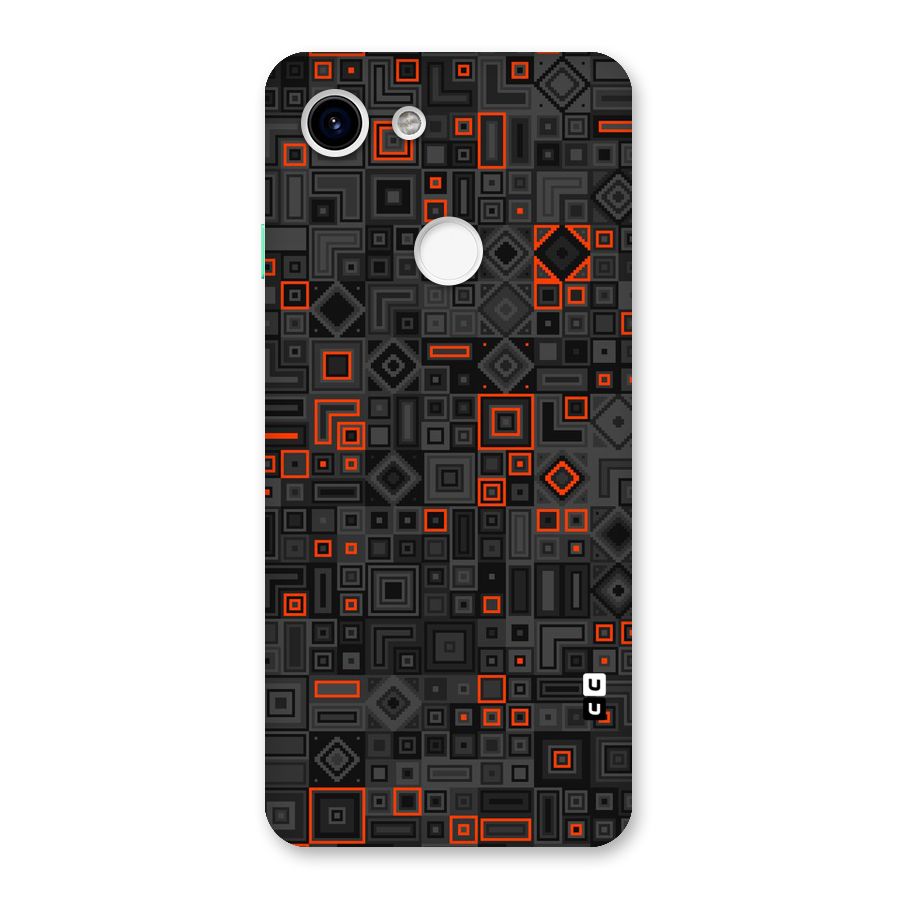 Orange Shapes Abstract Back Case for Google Pixel 3