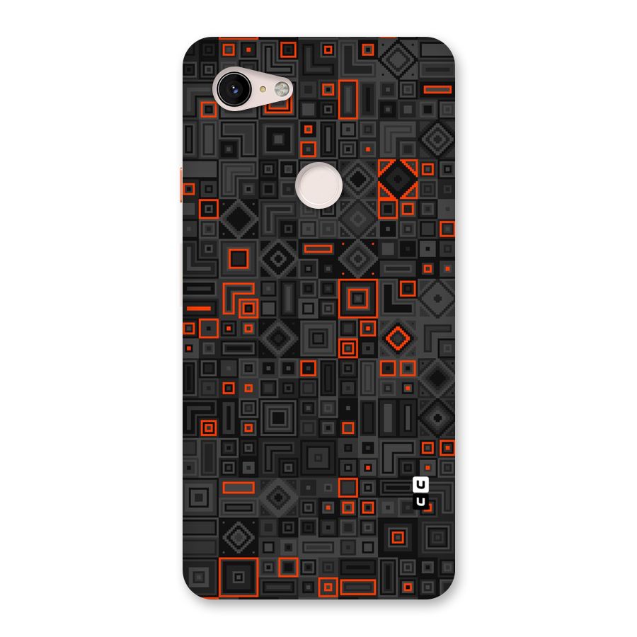 Orange Shapes Abstract Back Case for Google Pixel 3 XL