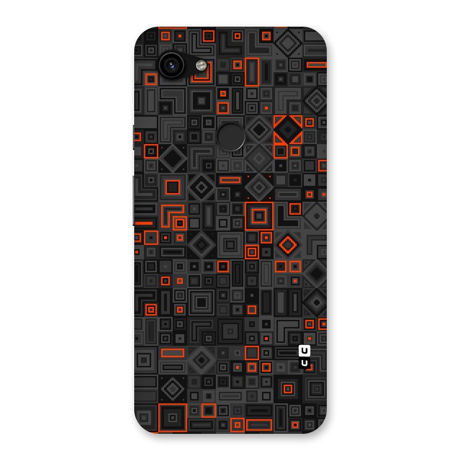 Orange Shapes Abstract Back Case for Google Pixel 3a XL