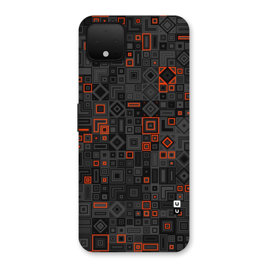Orange Shapes Abstract Back Case for Google Pixel 4 XL