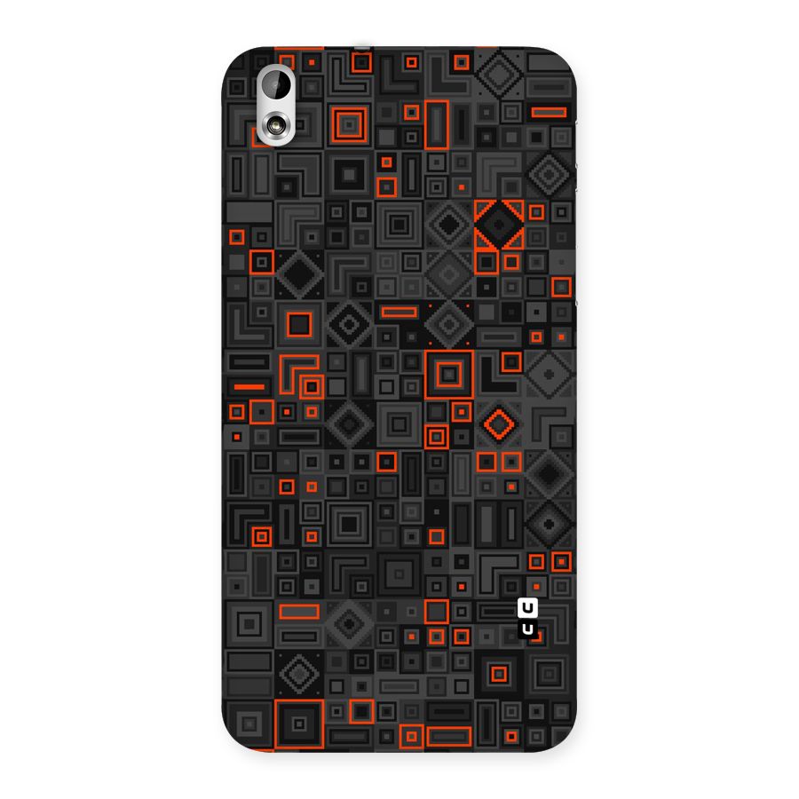 Orange Shapes Abstract Back Case for HTC Desire 816g