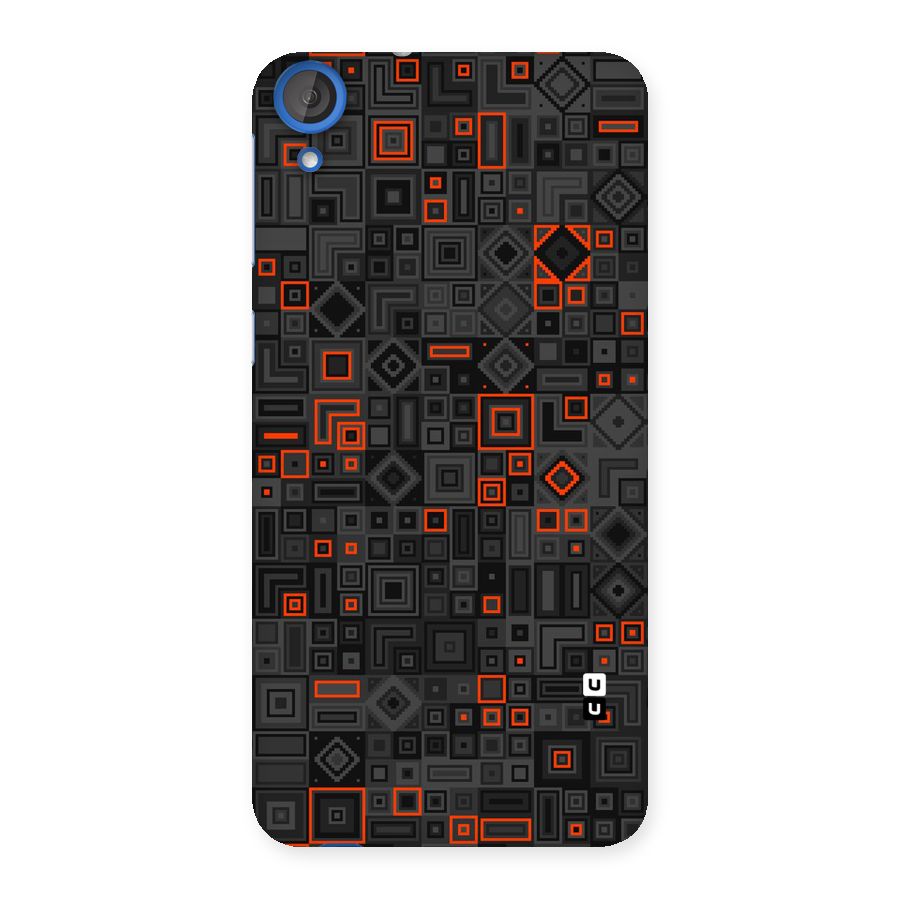 Orange Shapes Abstract Back Case for HTC Desire 820