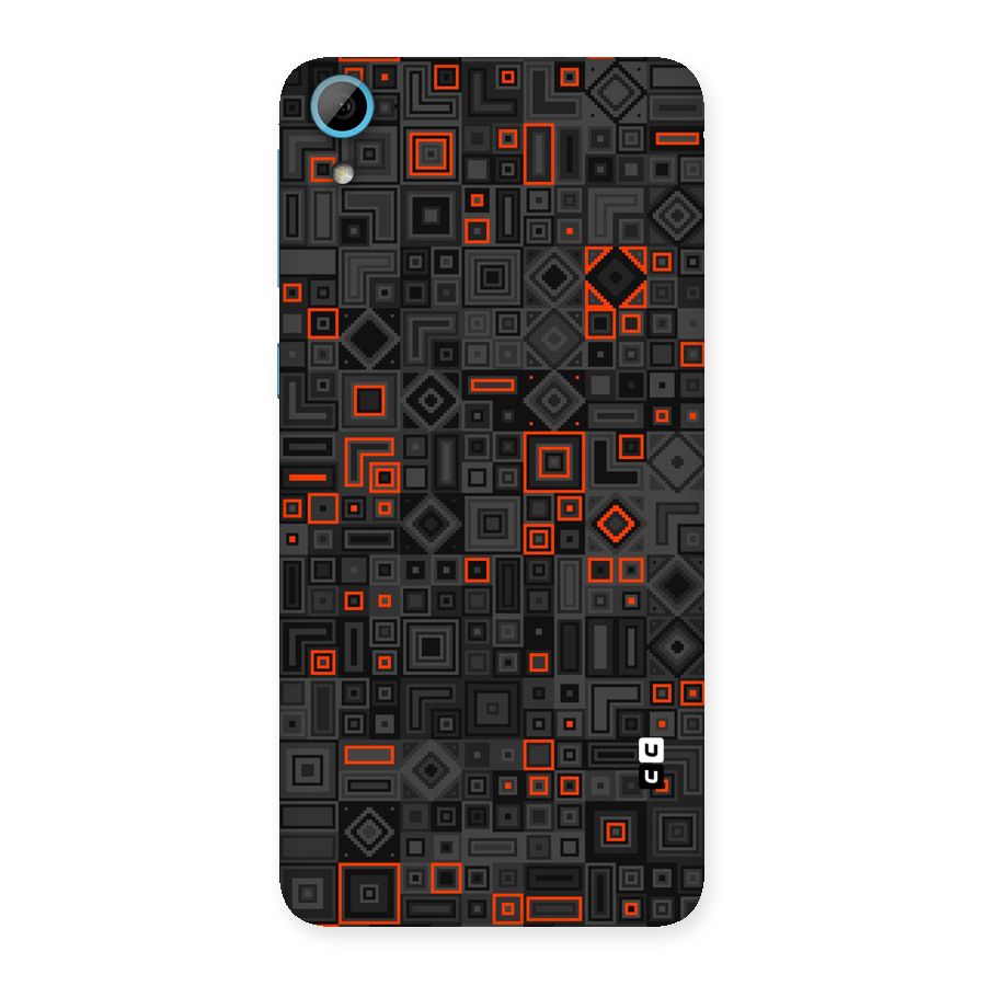 Orange Shapes Abstract Back Case for HTC Desire 826