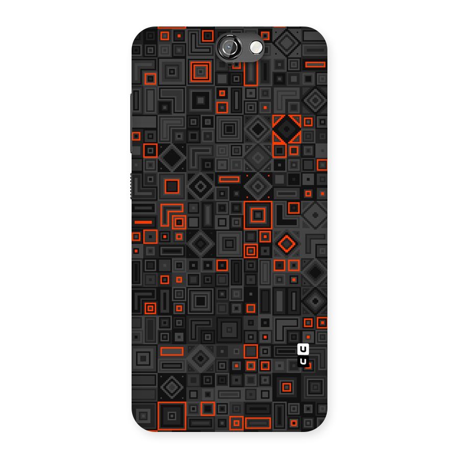 Orange Shapes Abstract Back Case for HTC One A9