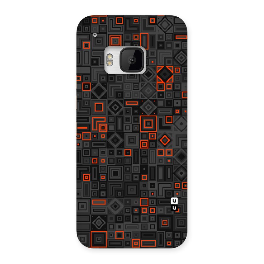 Orange Shapes Abstract Back Case for HTC One M9