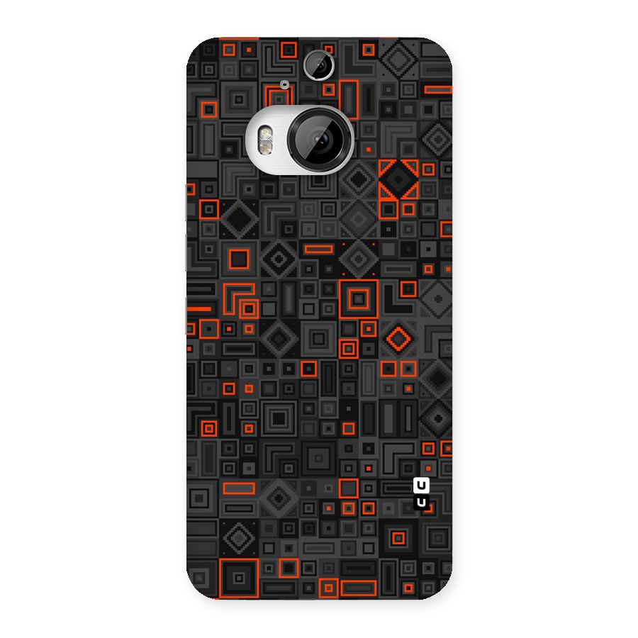 Orange Shapes Abstract Back Case for HTC One M9 Plus