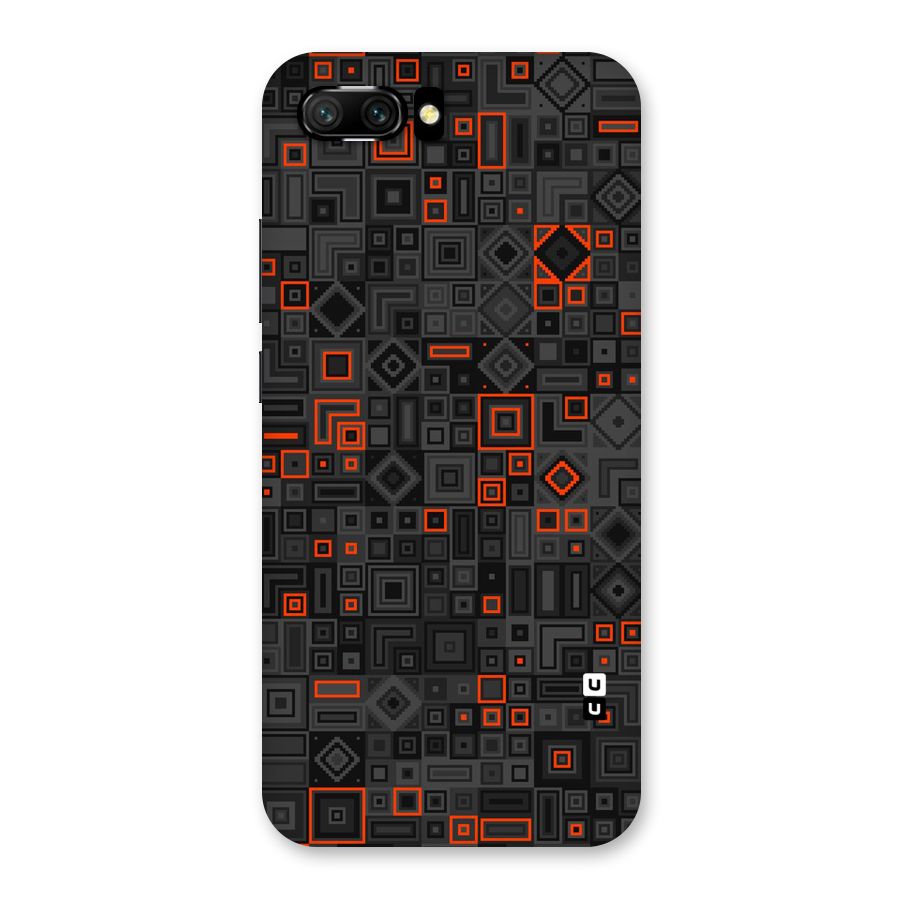 Orange Shapes Abstract Back Case for Honor 10