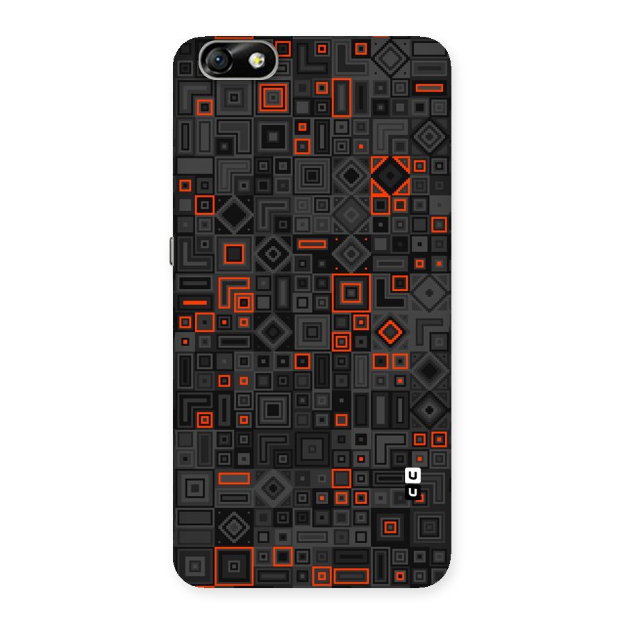 Orange Shapes Abstract Back Case for Honor 4X