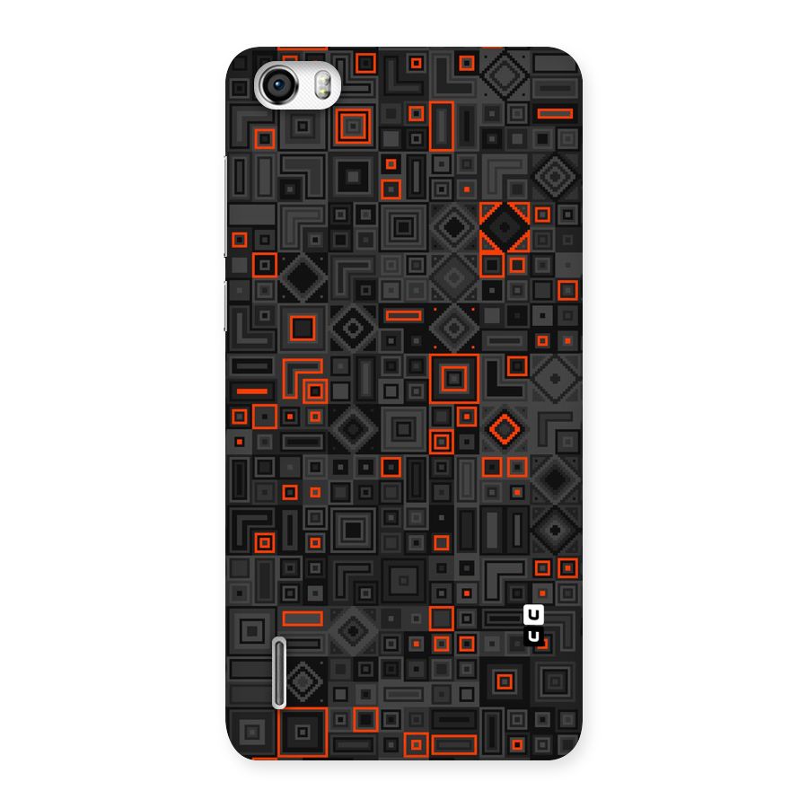 Orange Shapes Abstract Back Case for Honor 6