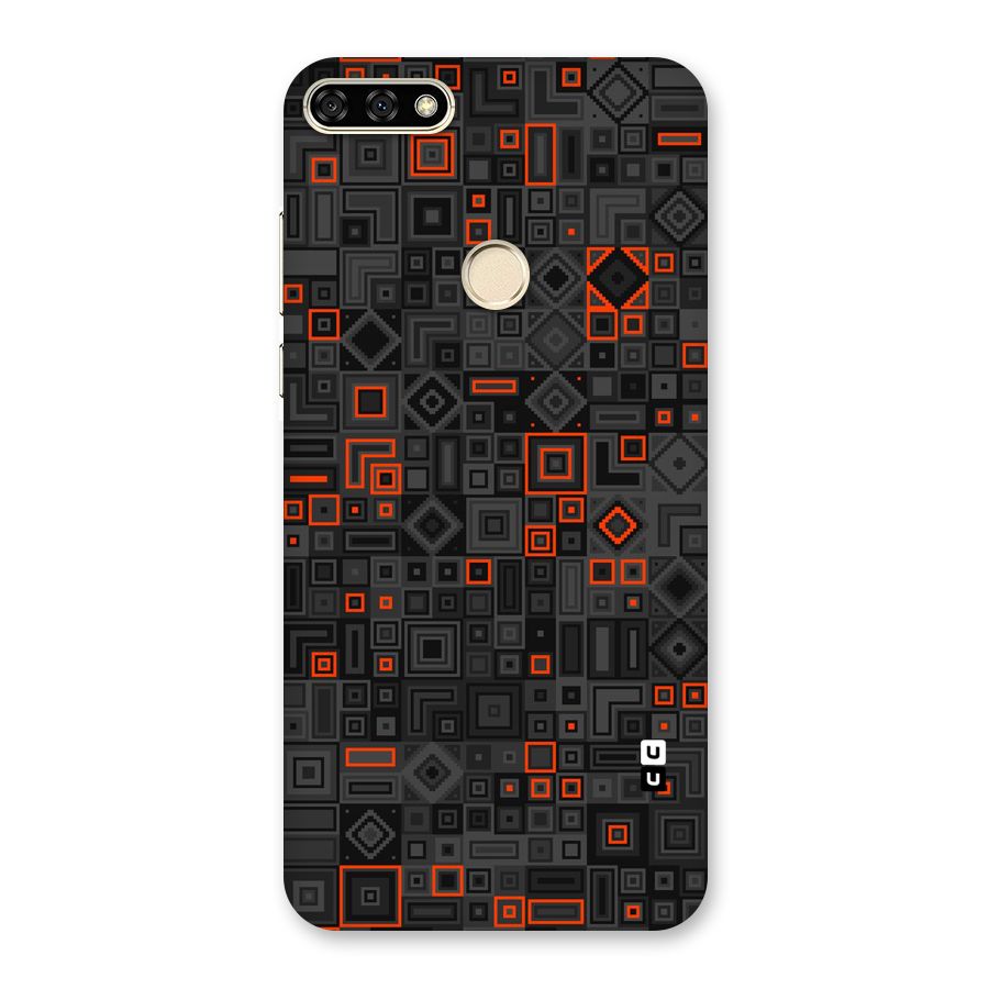 Orange Shapes Abstract Back Case for Honor 7A