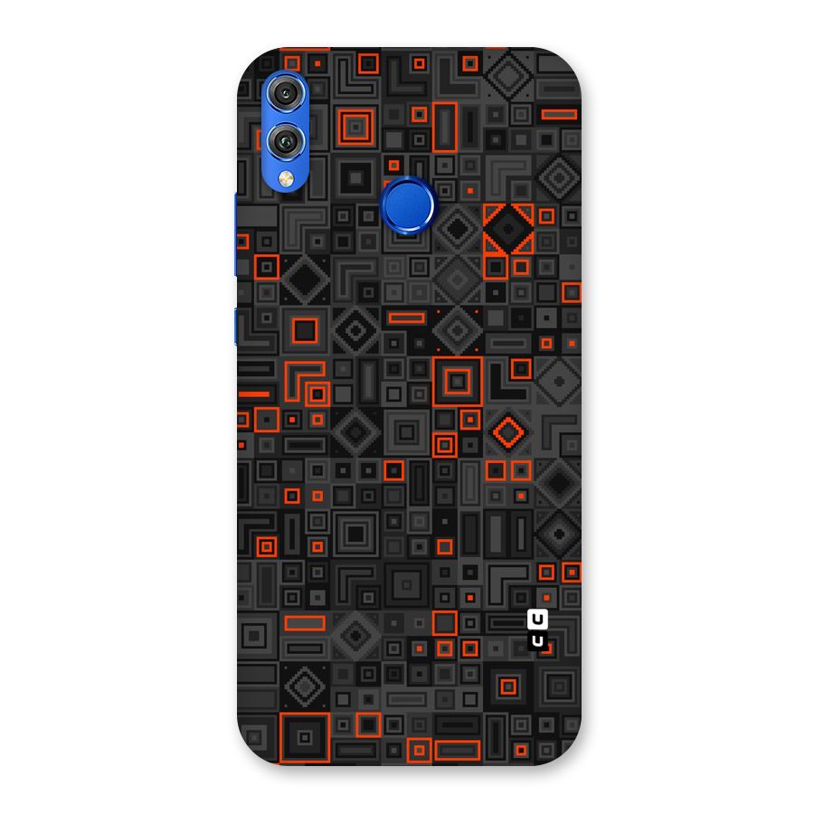 Orange Shapes Abstract Back Case for Honor 8X