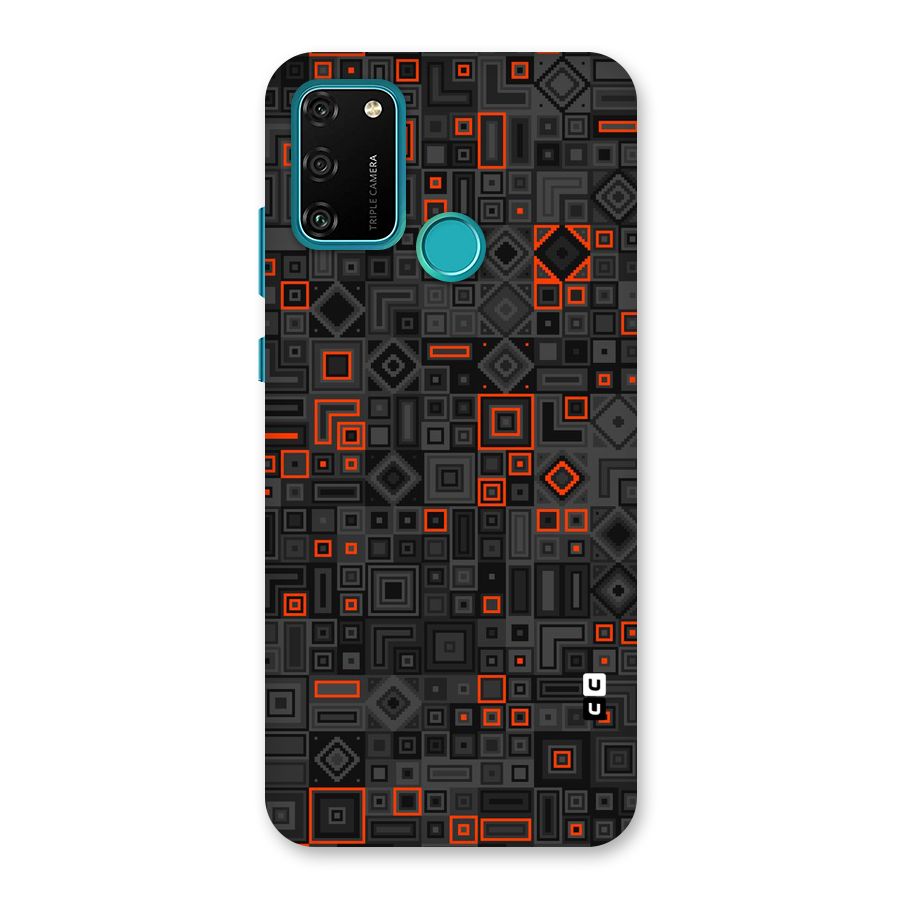 Orange Shapes Abstract Back Case for Honor 9A