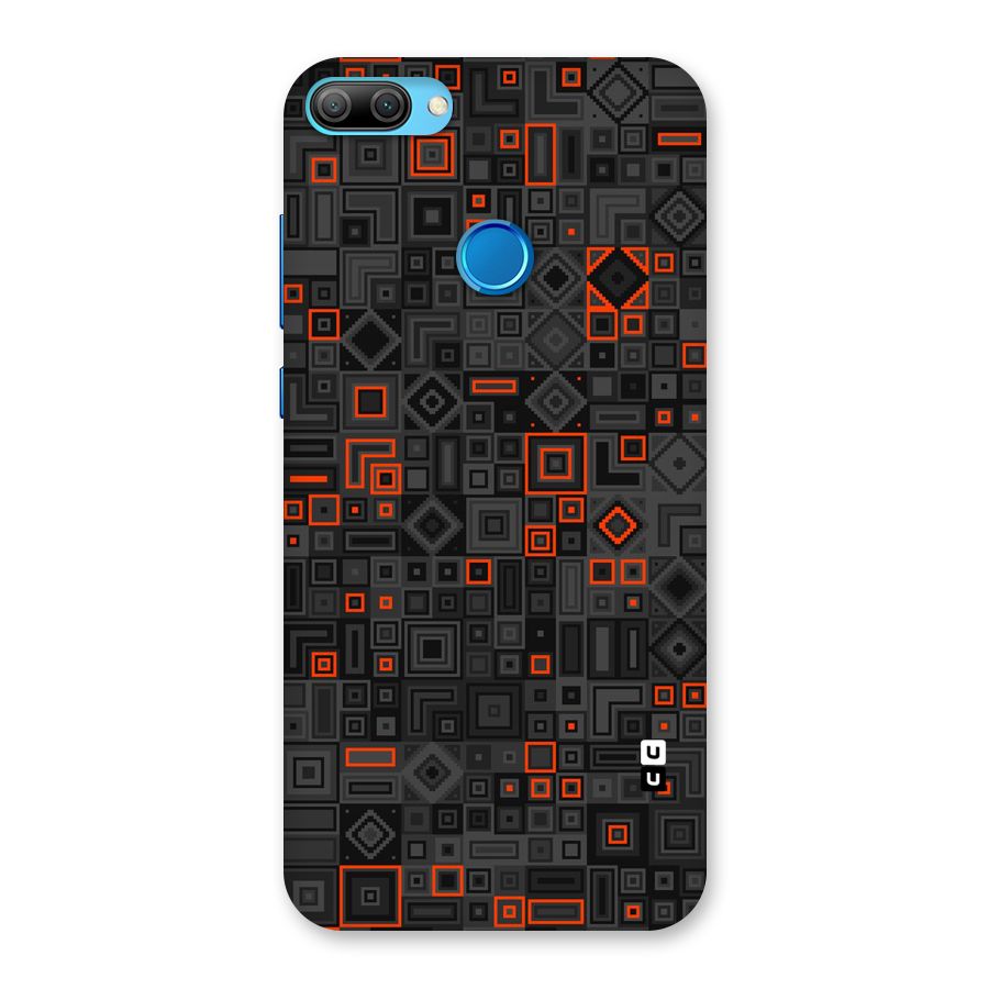 Orange Shapes Abstract Back Case for Honor 9N