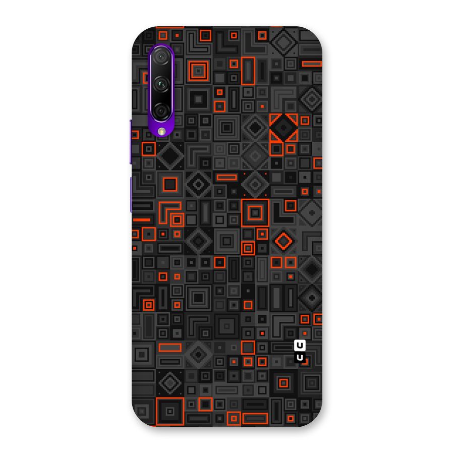Orange Shapes Abstract Back Case for Honor 9X Pro