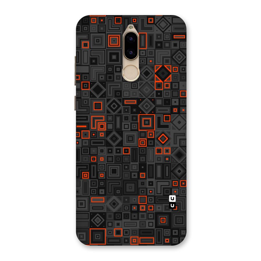 Orange Shapes Abstract Back Case for Honor 9i