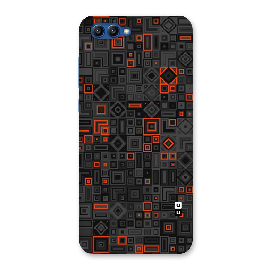 Orange Shapes Abstract Back Case for Honor View 10