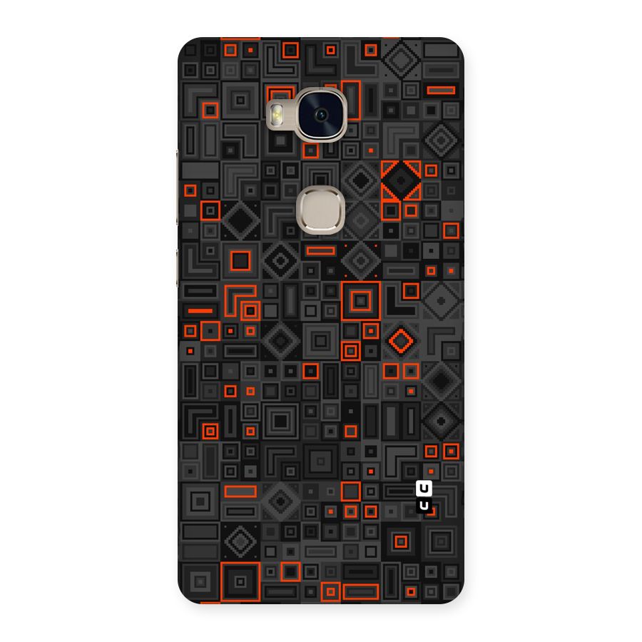 Orange Shapes Abstract Back Case for Huawei Honor 5X
