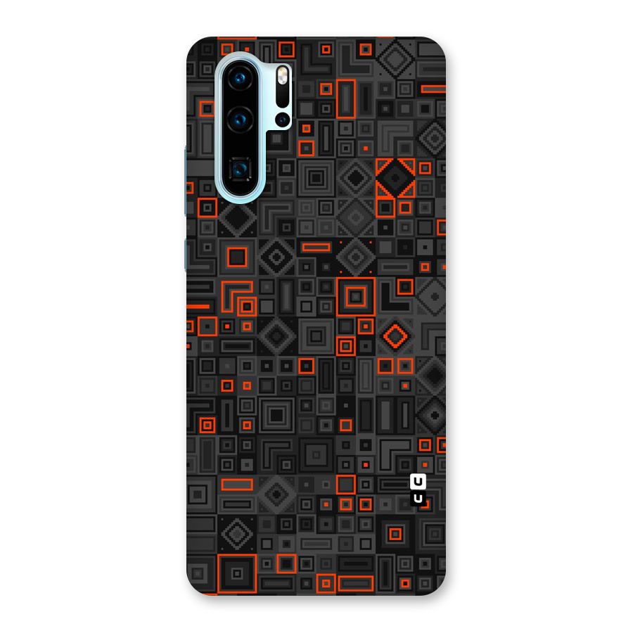 Orange Shapes Abstract Back Case for Huawei P30 Pro