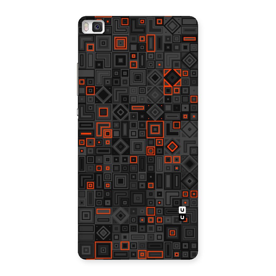 Orange Shapes Abstract Back Case for Huawei P8