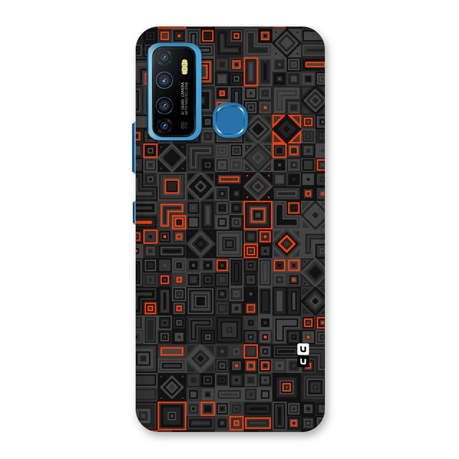 Orange Shapes Abstract Back Case for Infinix Hot 9