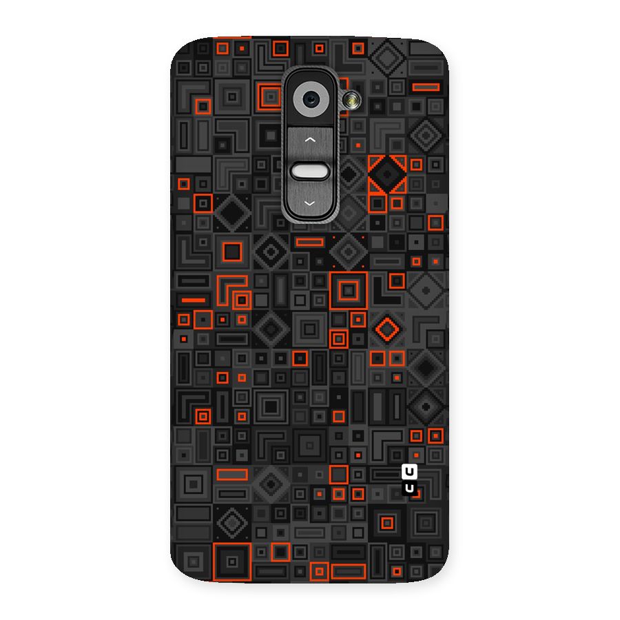 Orange Shapes Abstract Back Case for LG G2